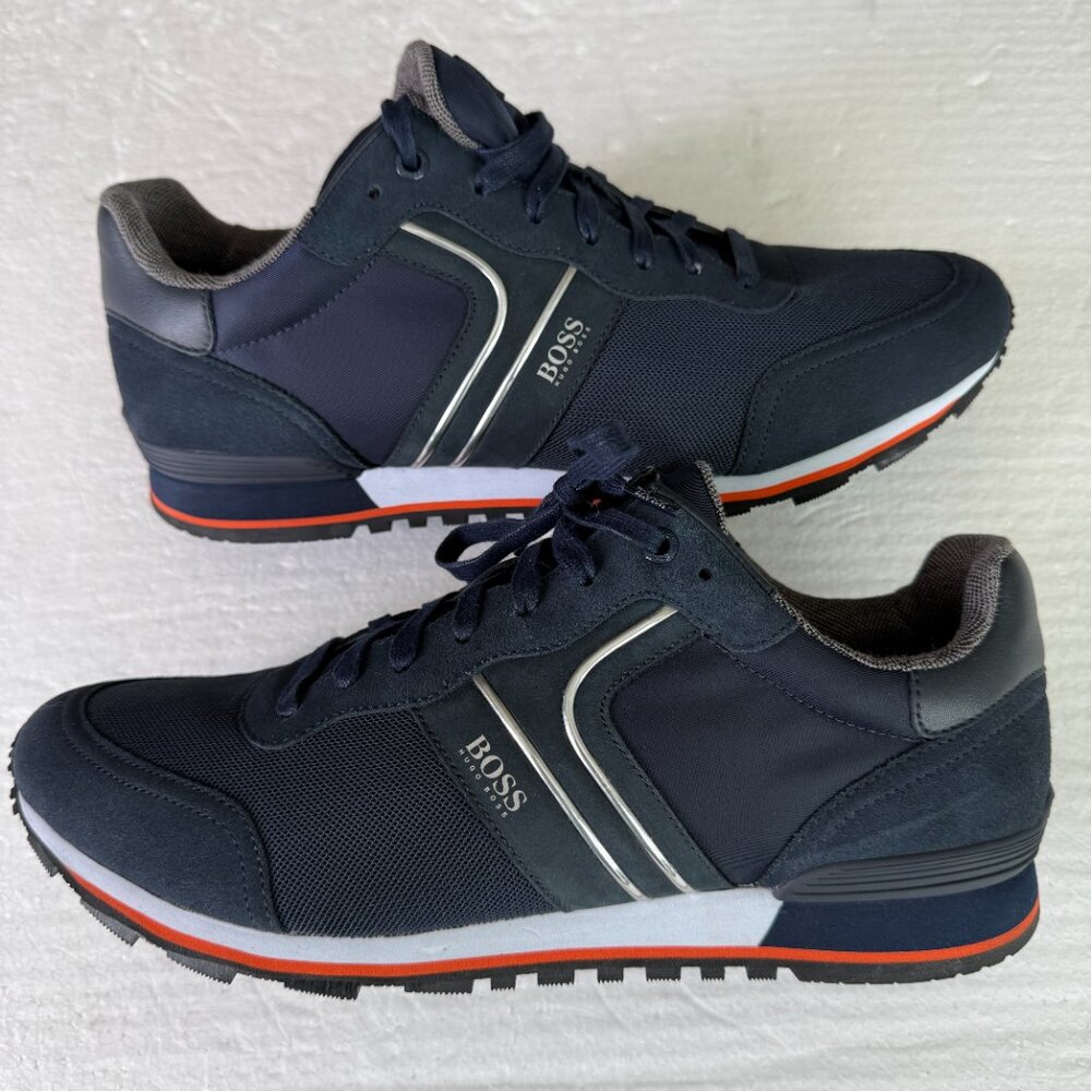 Size 11 - Hugo Boss Parkour Sneakers Men's Trainers Shoes Navy Blue 50408084